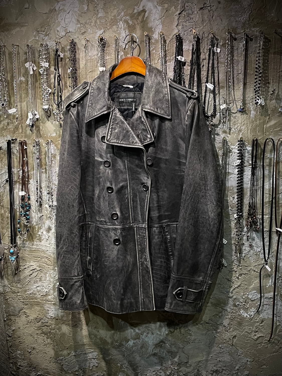 D&G aging leather jacket 상품이미지2