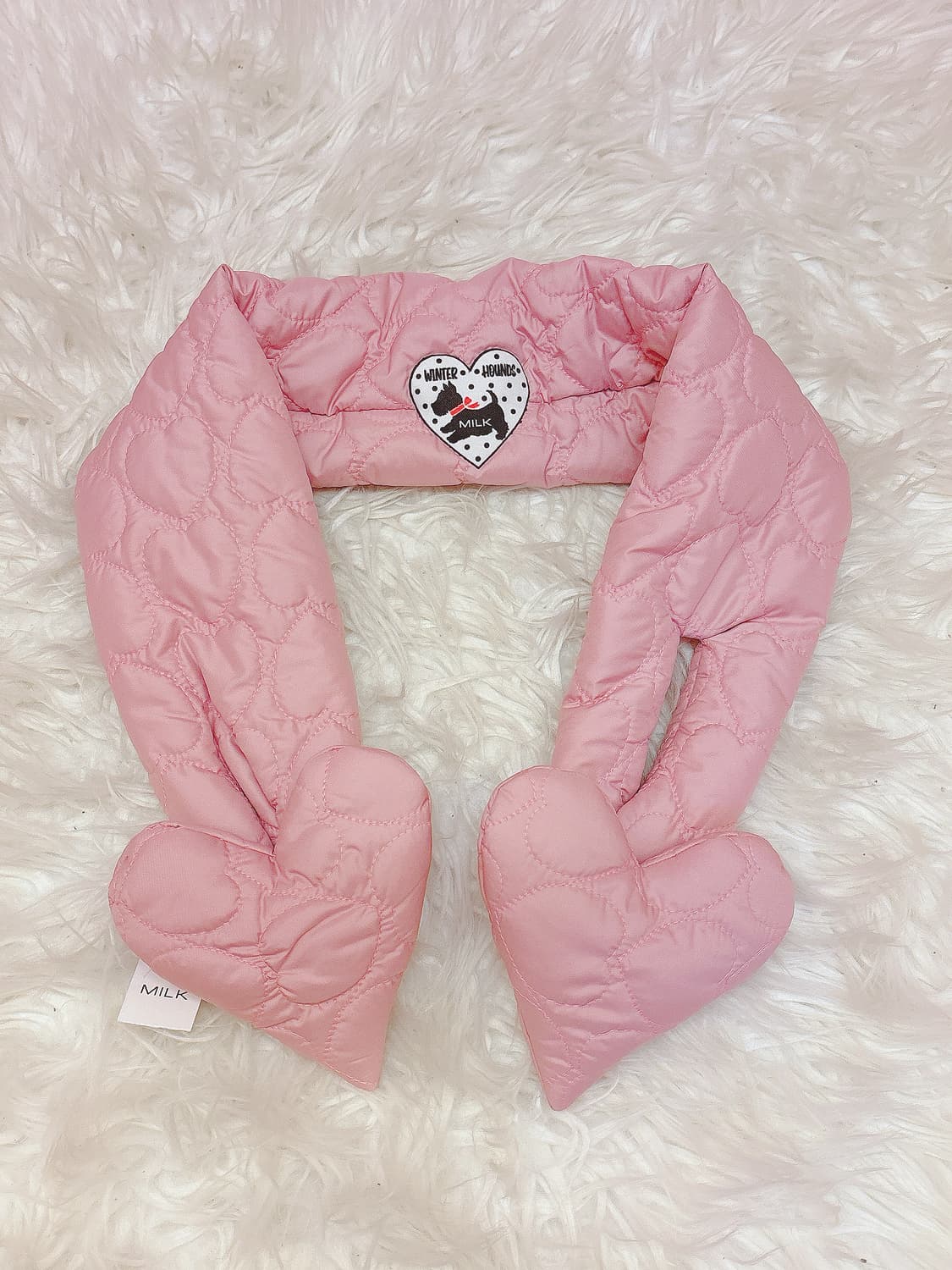 MILK heart quilt muffler 상품이미지3