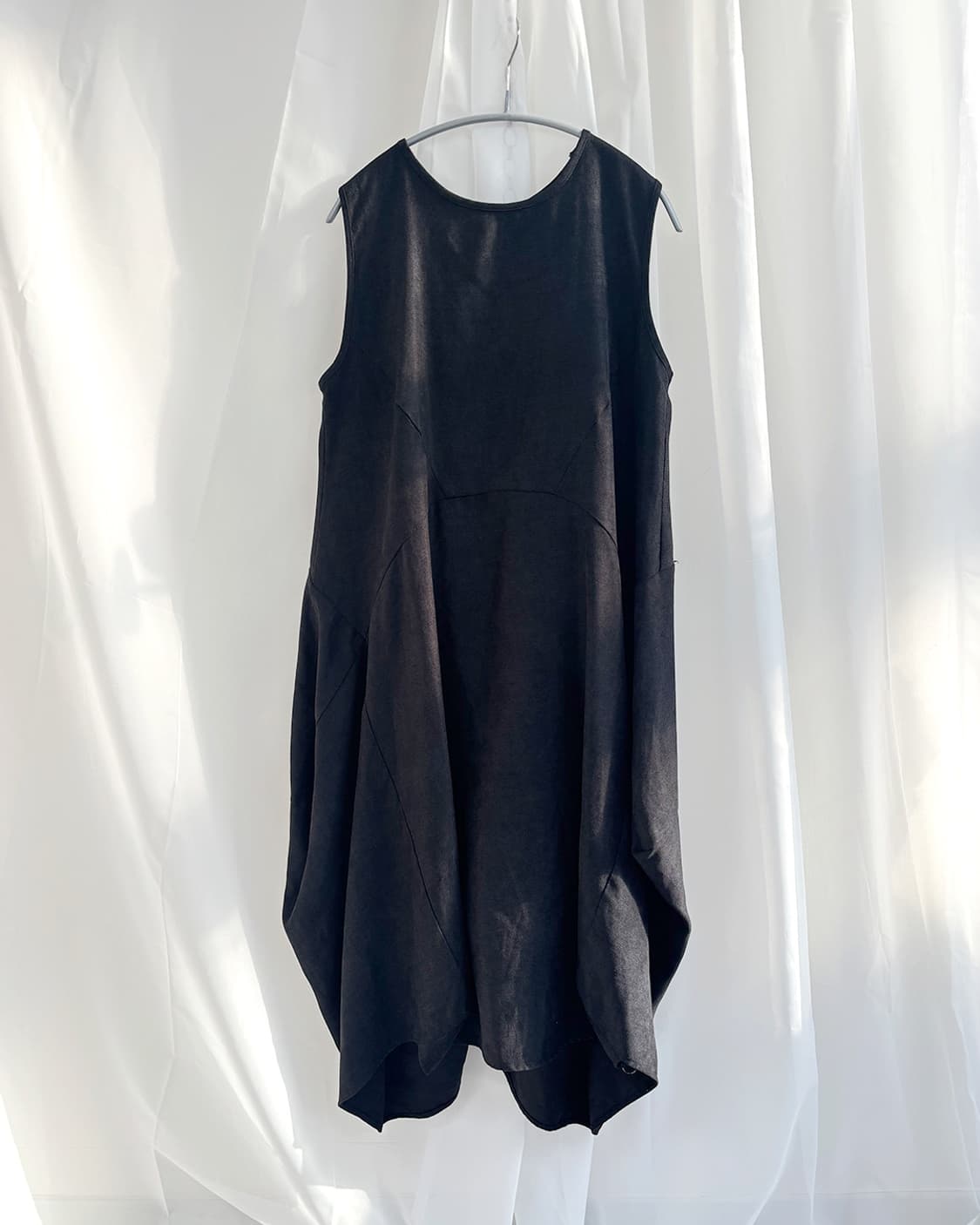 silent worth 챠콜 빅 벌룬 실루엣 롱 원피스 상품이미지1