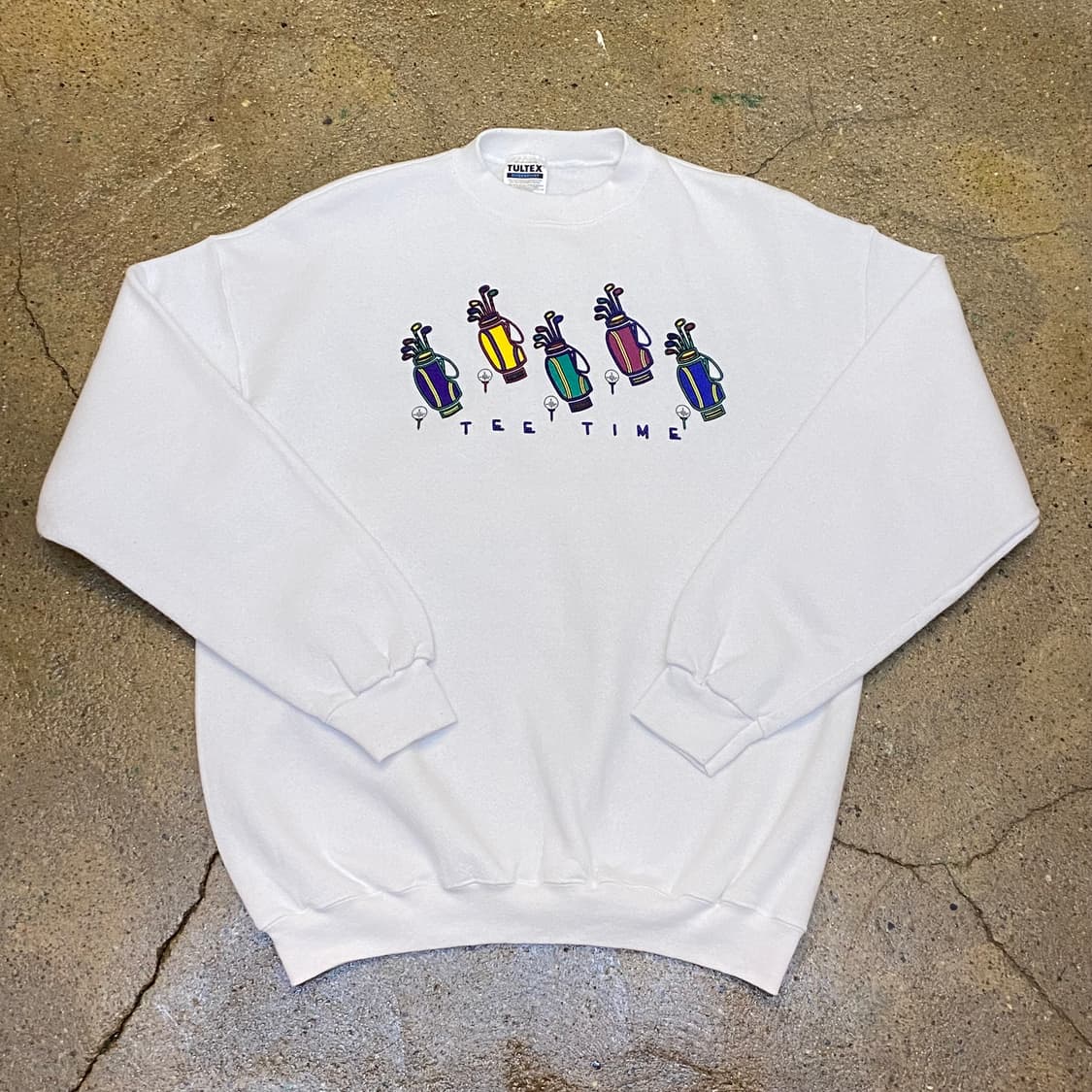 레어 90s Made in USA 미국 빈티지 툴텍스 골프 맨투맨 상품이미지3
