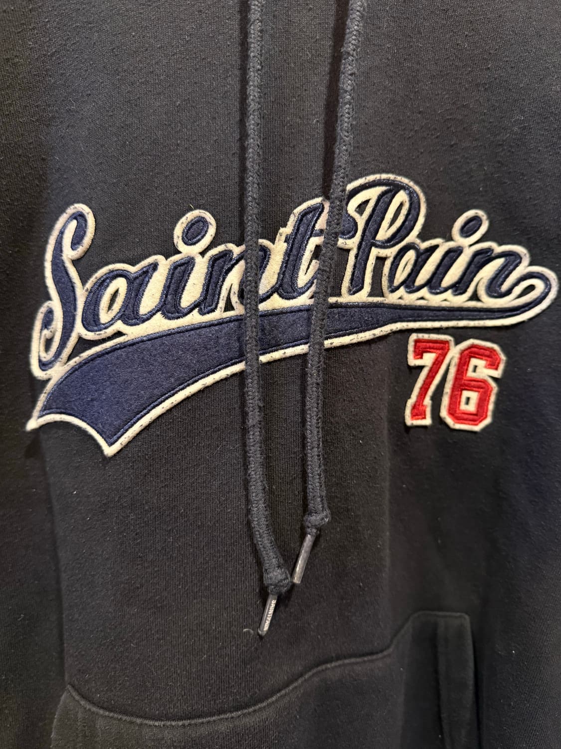 세인트페인 SP 팀 로고 후드티 네이비 상품이미지2