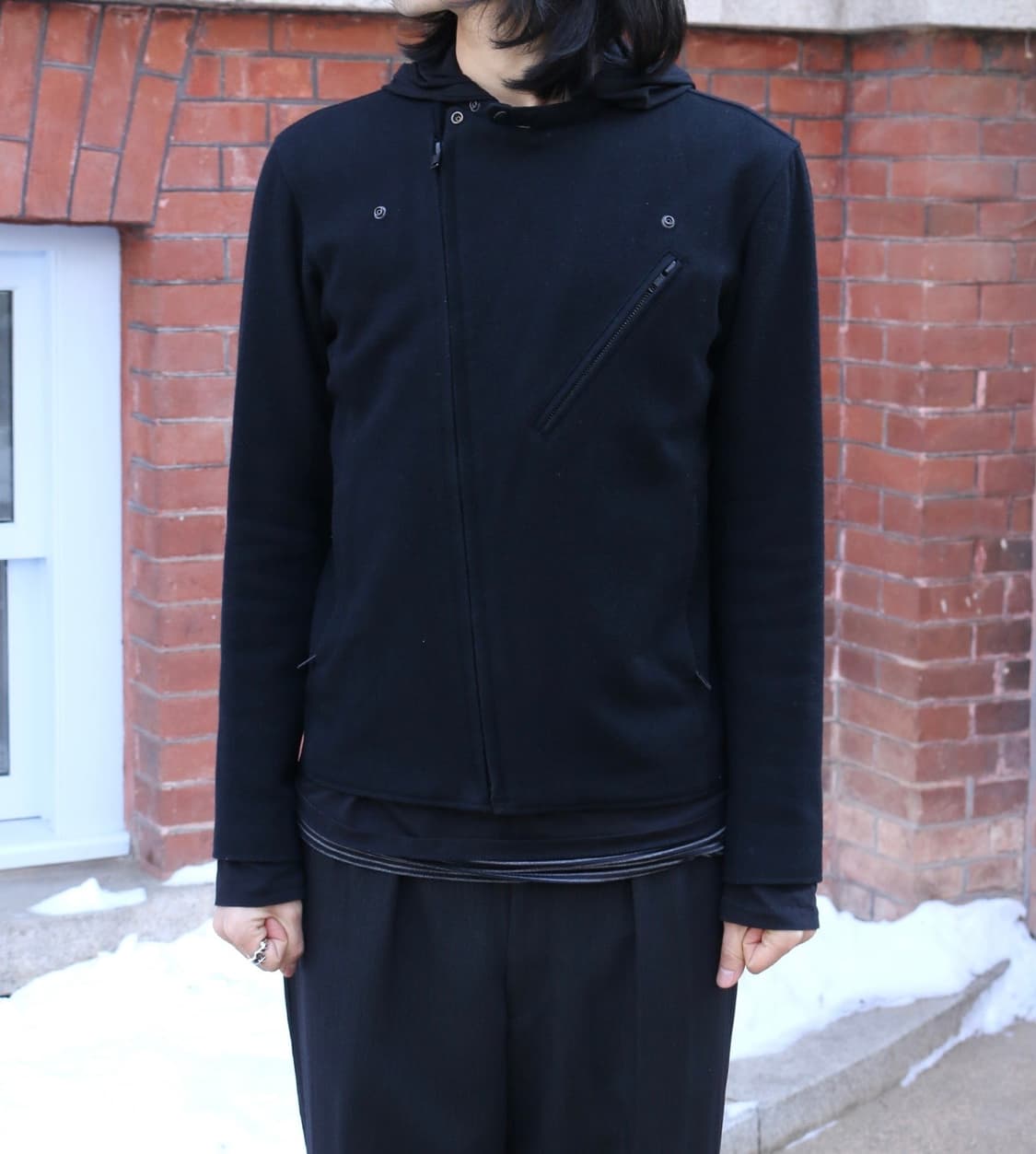 라드 뮤지션 사선 울 바이커 자켓  상품이미지2