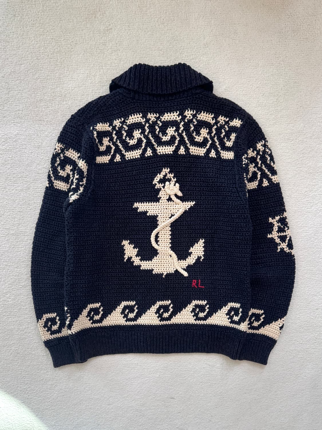 폴로 랄프로렌 투웨이 핸드니트 마린 코위찬 상품이미지1