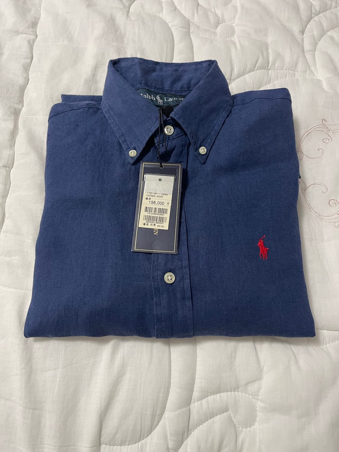 [XS] 백화점 폴로 랄프로렌 린넨 셔츠 네이비 상품이미지1