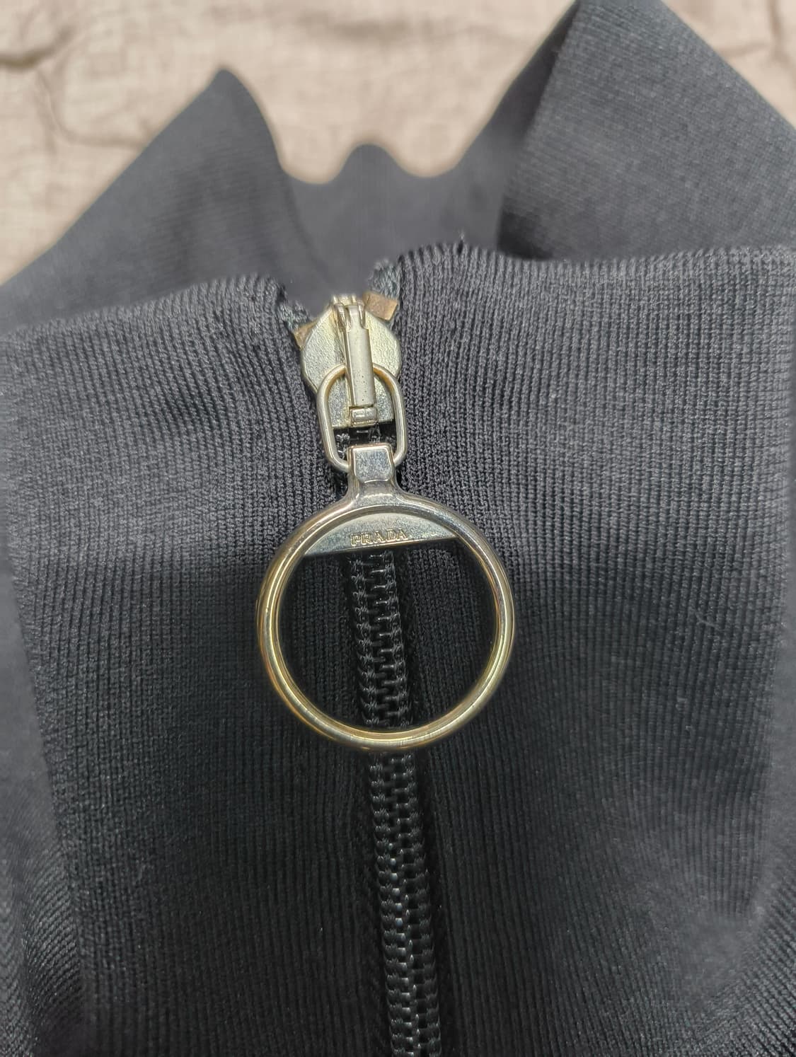 프라다 아카이브 하이넥 링 트랙자켓 L 상품이미지3