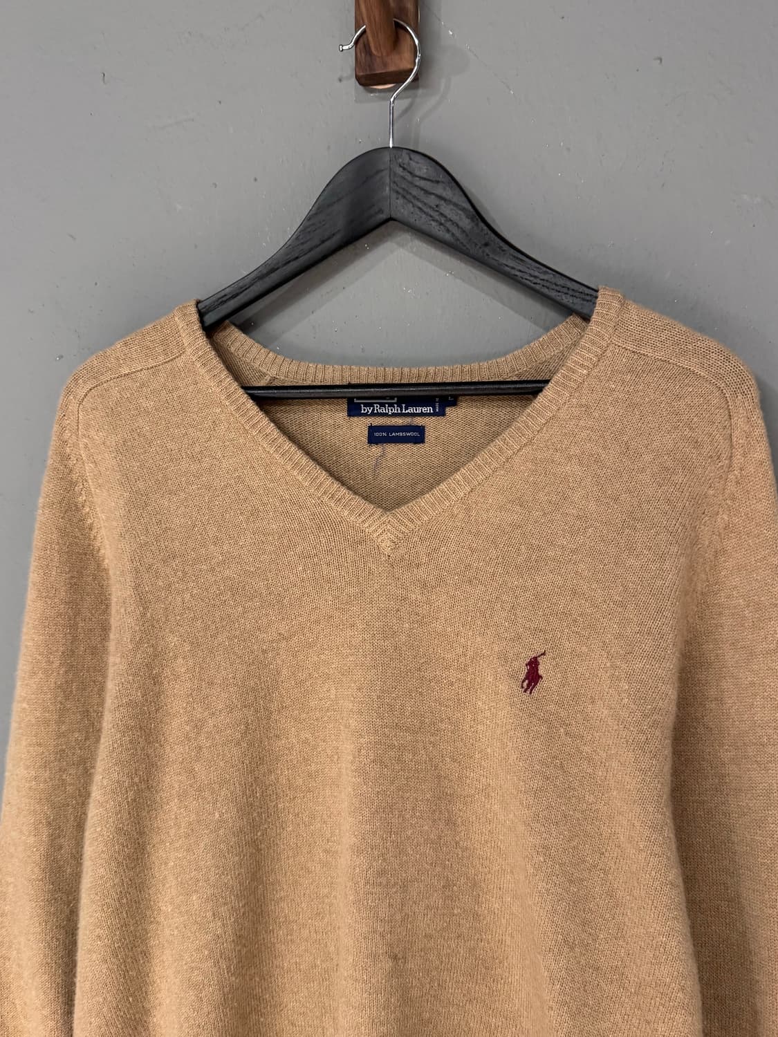 폴로랄프로렌 베이지 램스울 니트 상품이미지2