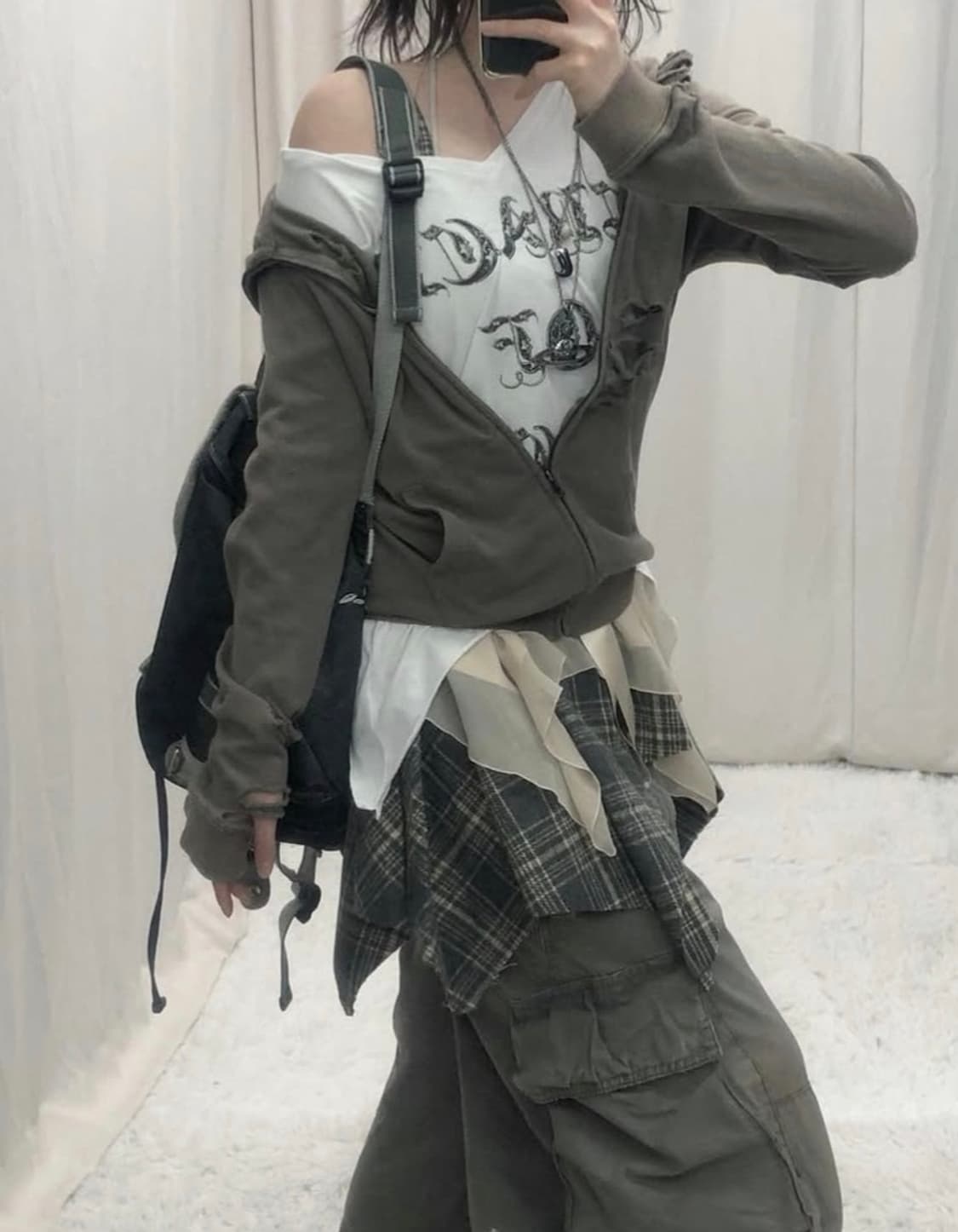 Y2k 선가든 개대장 와투케 그런지 상의셋 상품이미지2