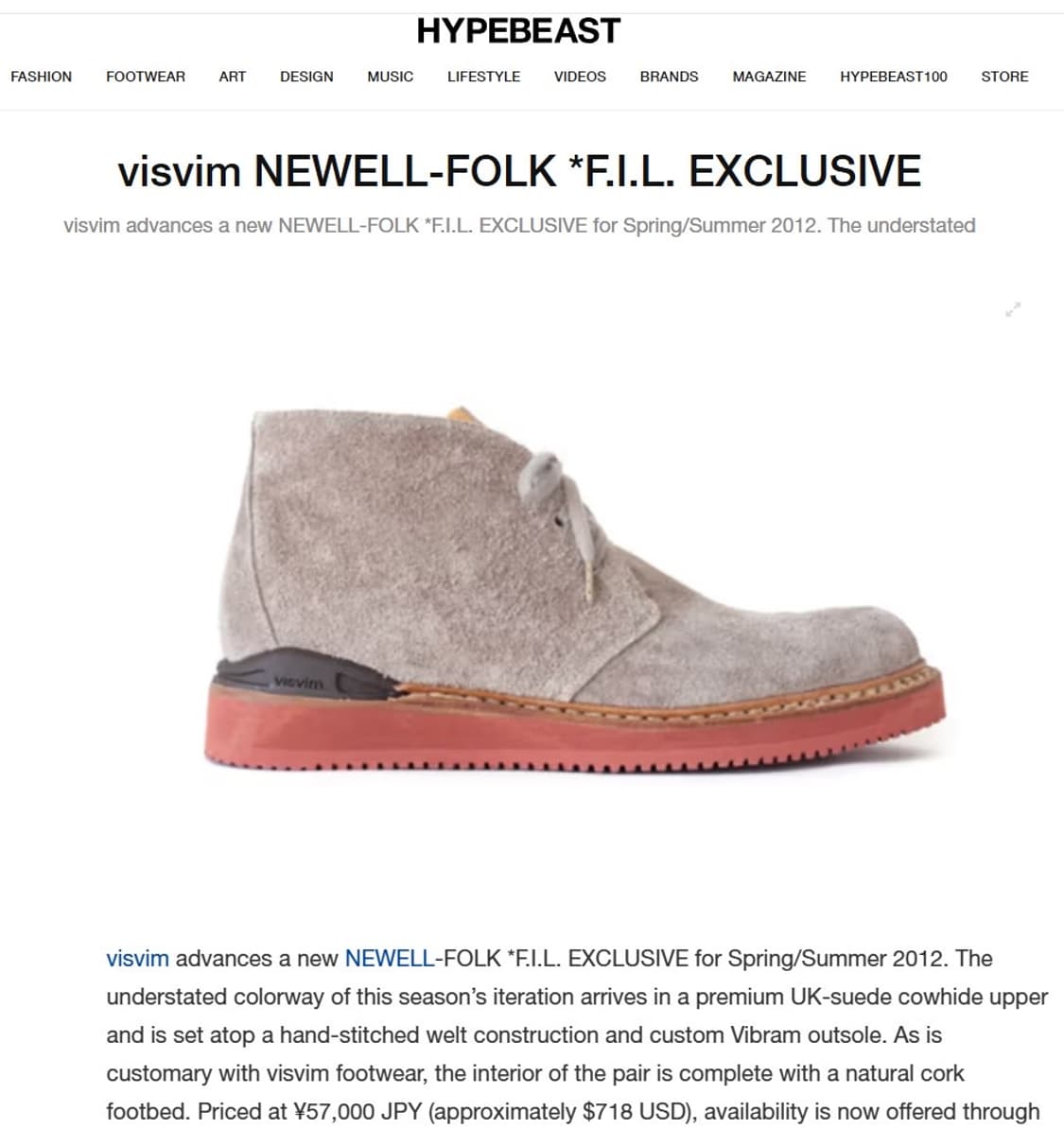 비즈빔 visvim 뉴웰 FOLK 블랙 스웨이드 츄카부츠 275 상품이미지10
