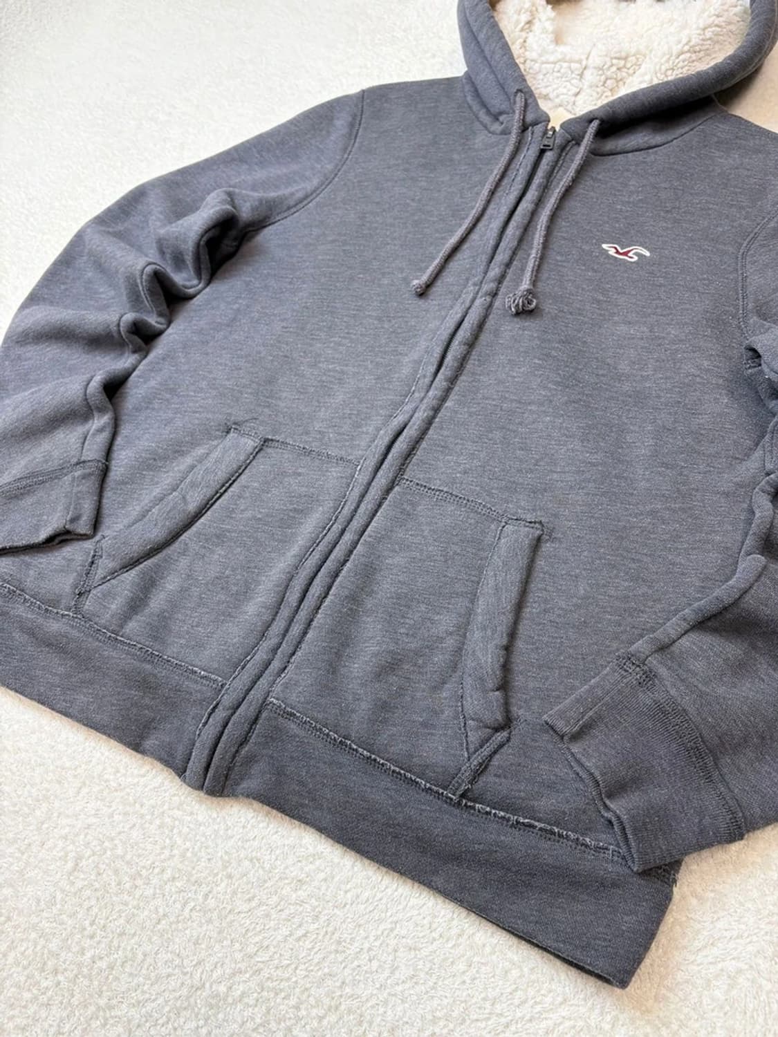 홀리스터 00's Y2K 양털 후드 집업 A1633 상품이미지3