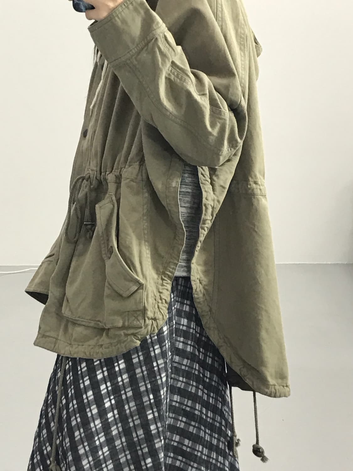 Go Silk military mini coat 상품이미지4