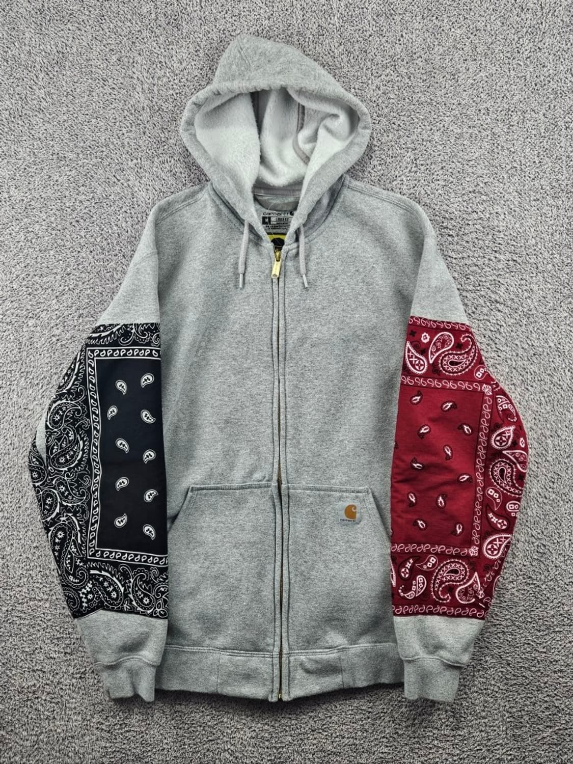 칼하트 페이즐리 반다나 커스텀 스웻 후드 집업 ( M ) / 11489 상품이미지2