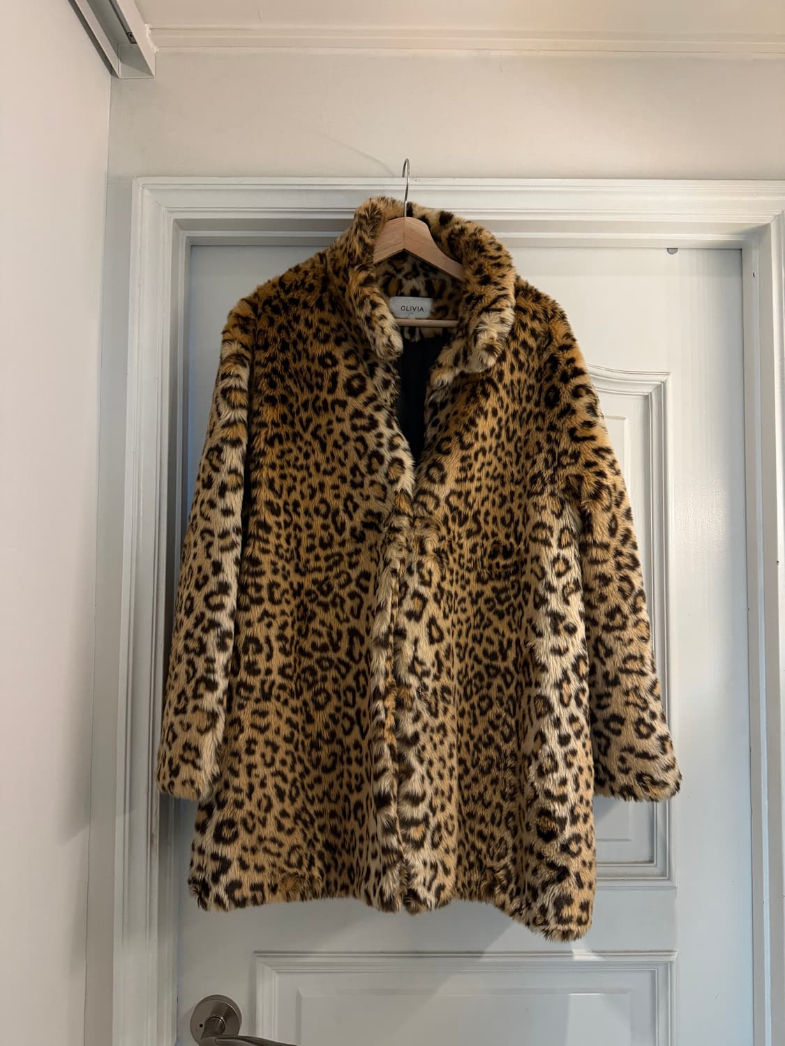 레오파드 페이크 퍼 자켓 상품이미지1