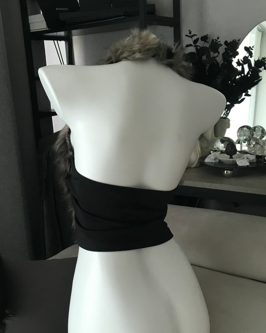 ༒ Fur halterneck top 상품이미지2