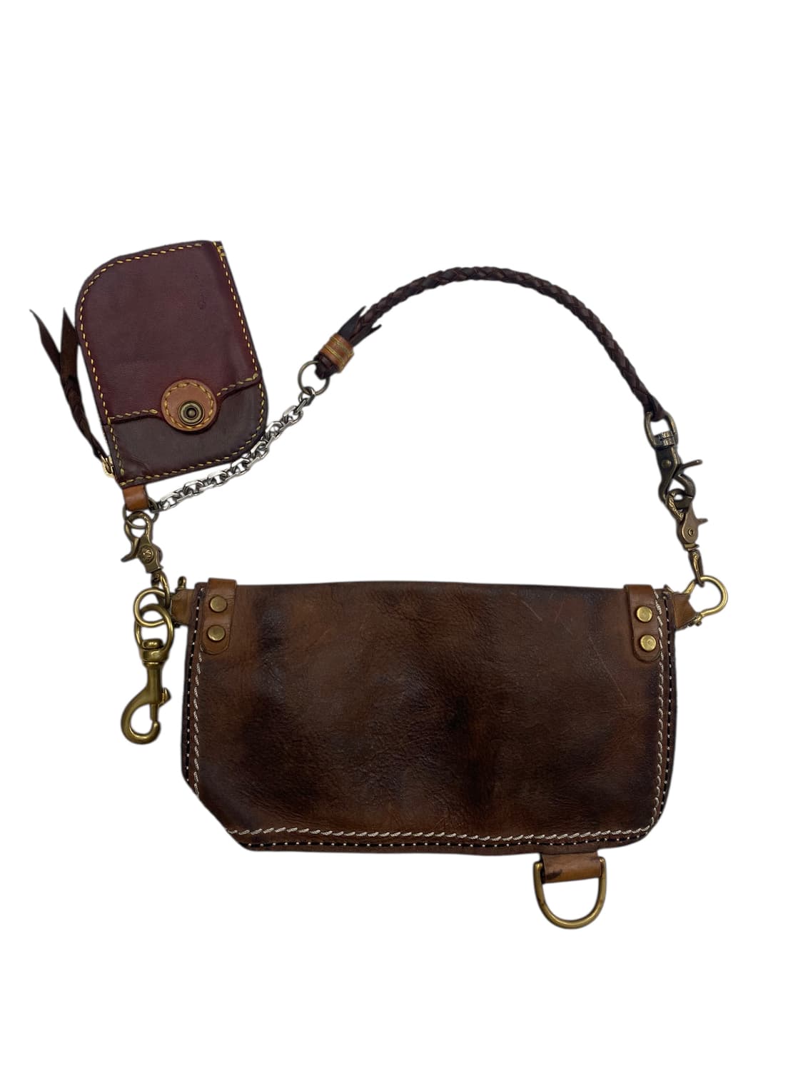 가죽 빈티지 웨스턴 웨이스트백 브라운 상품이미지2