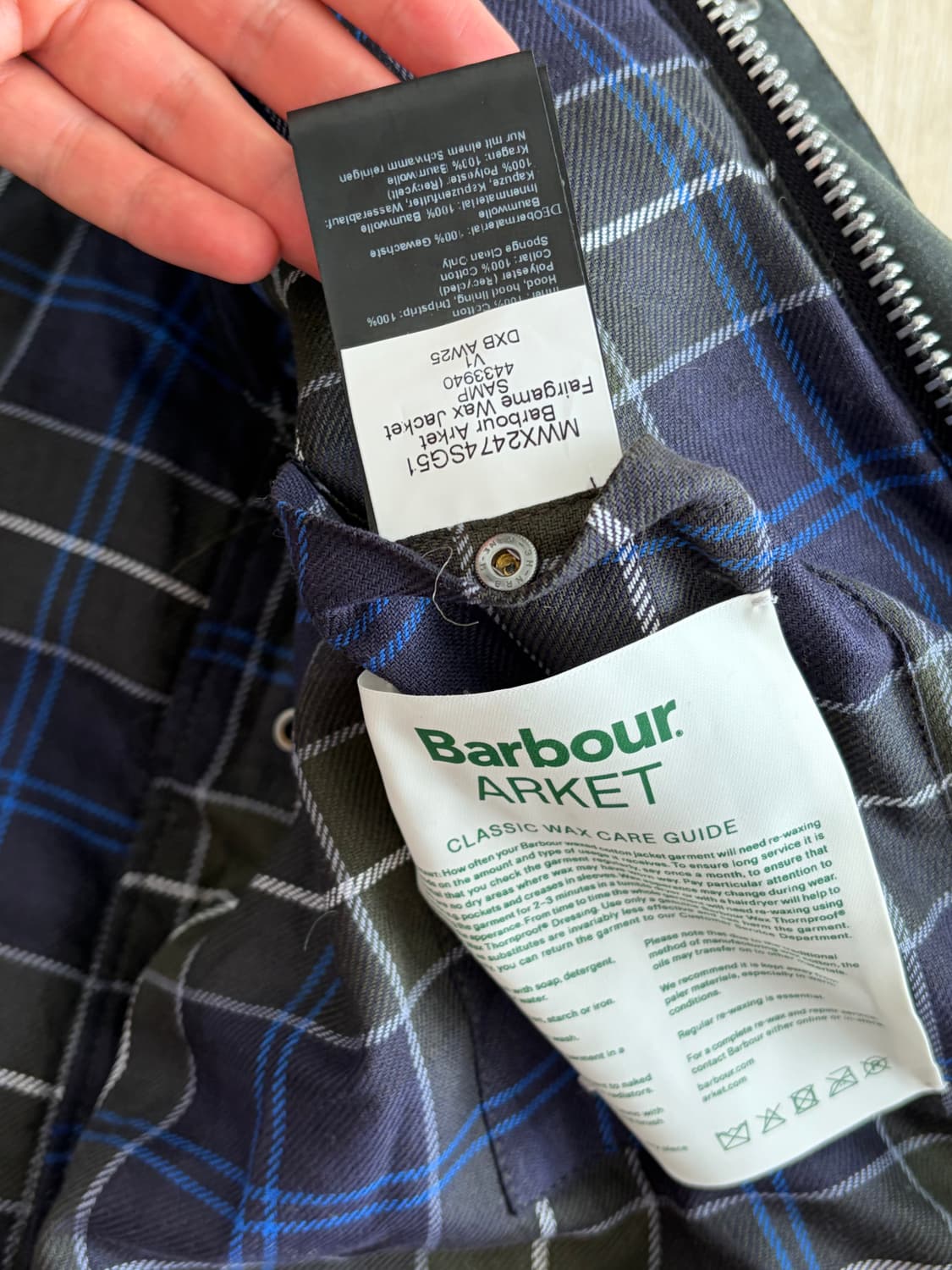 아르켓 x 바버 콜라보 왁스 코팅 자켓 상품이미지6