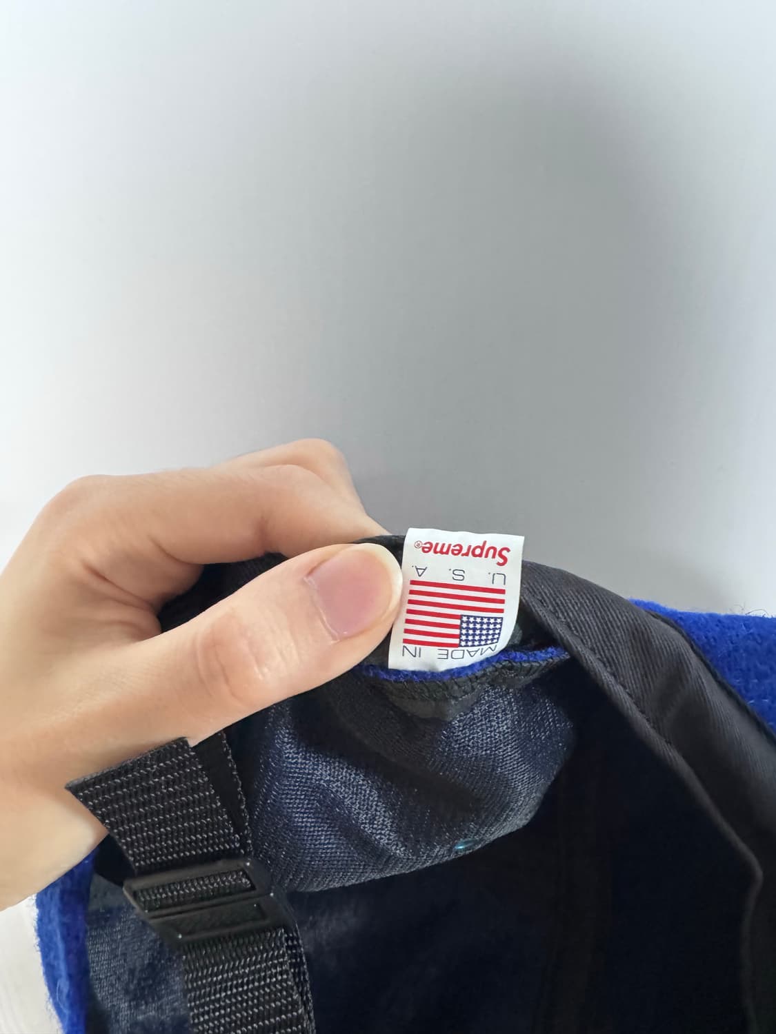 슈프림 해리스트위드 캠프캡 블루 상품이미지4