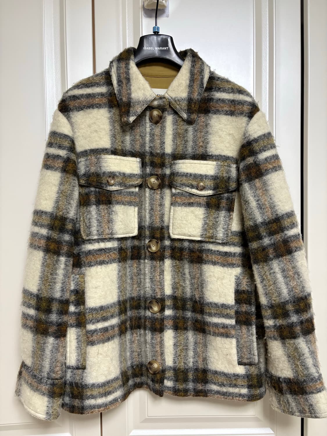 이자벨마랑 체크 아웃터 36 상품이미지1