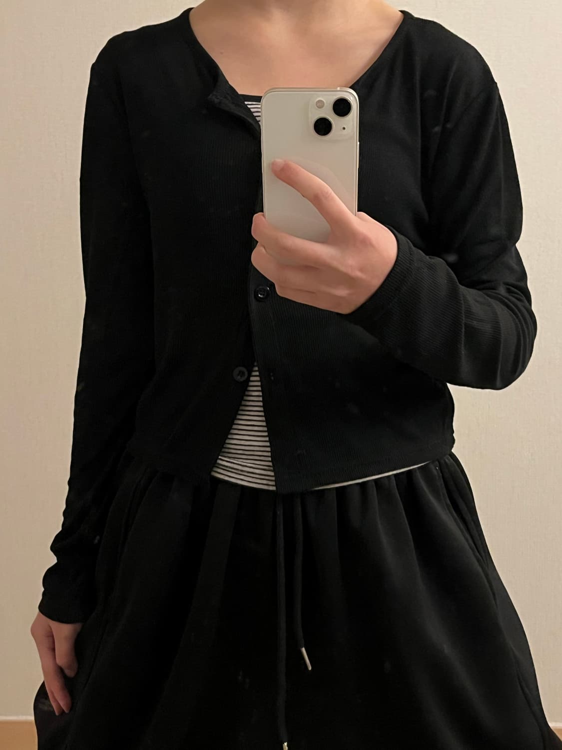 가디건&나시 시트 블랙 상품이미지2