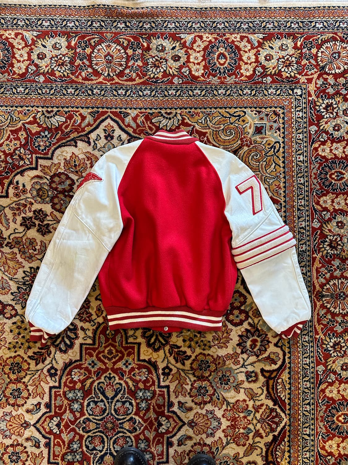 70s 리얼 빈티지 "Central Track Team" 바시티 자켓  상품이미지5