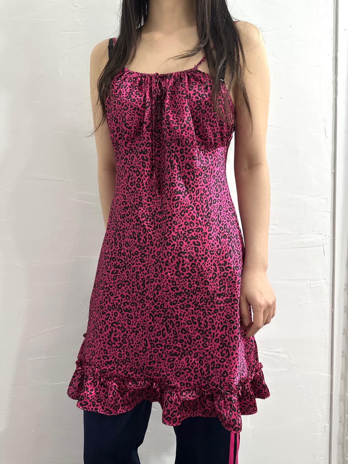 glossy pink leopard slip 상품이미지1