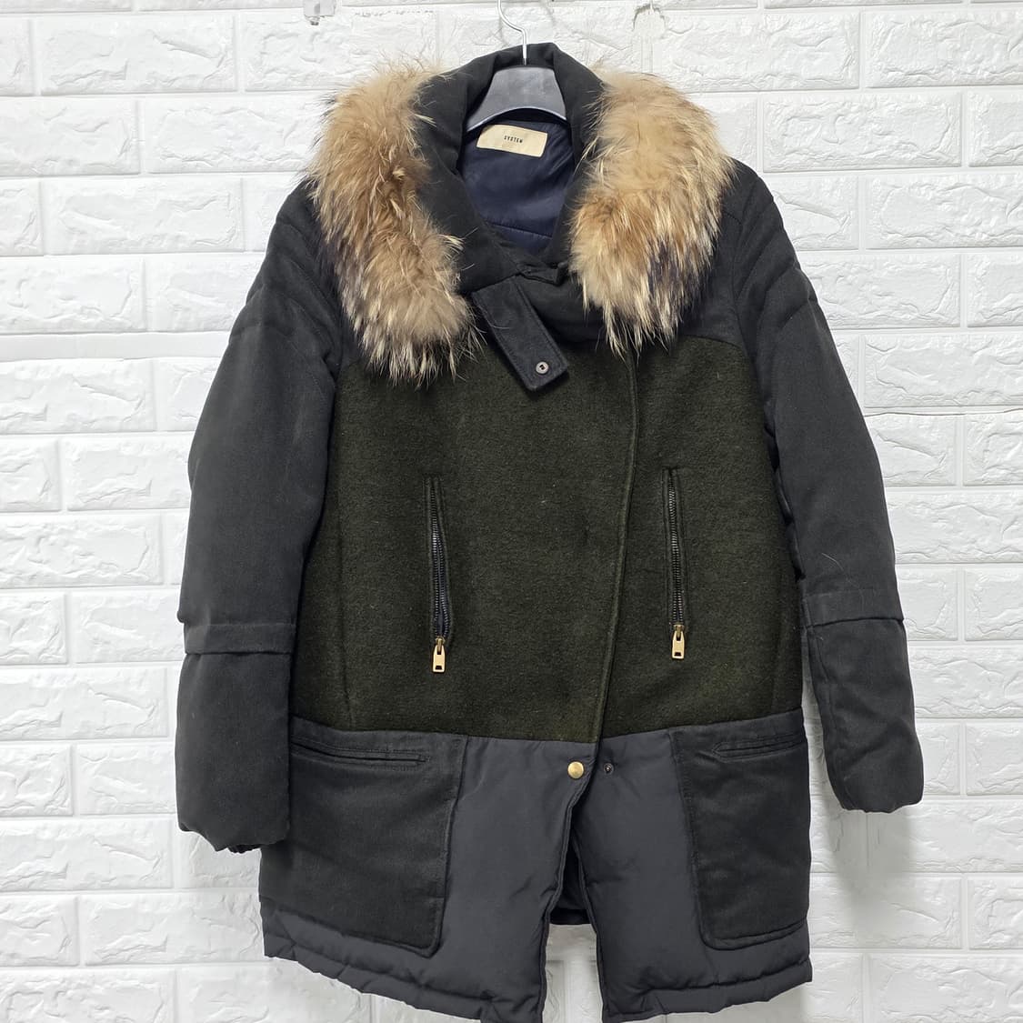 택포// 한섬 시스템 다운 패딩 L 상품이미지1