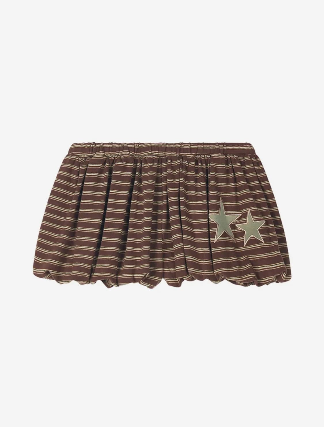 에즈이프캘리 스트라이프 벌룬 쇼츠 브라운 1회착 상품이미지4