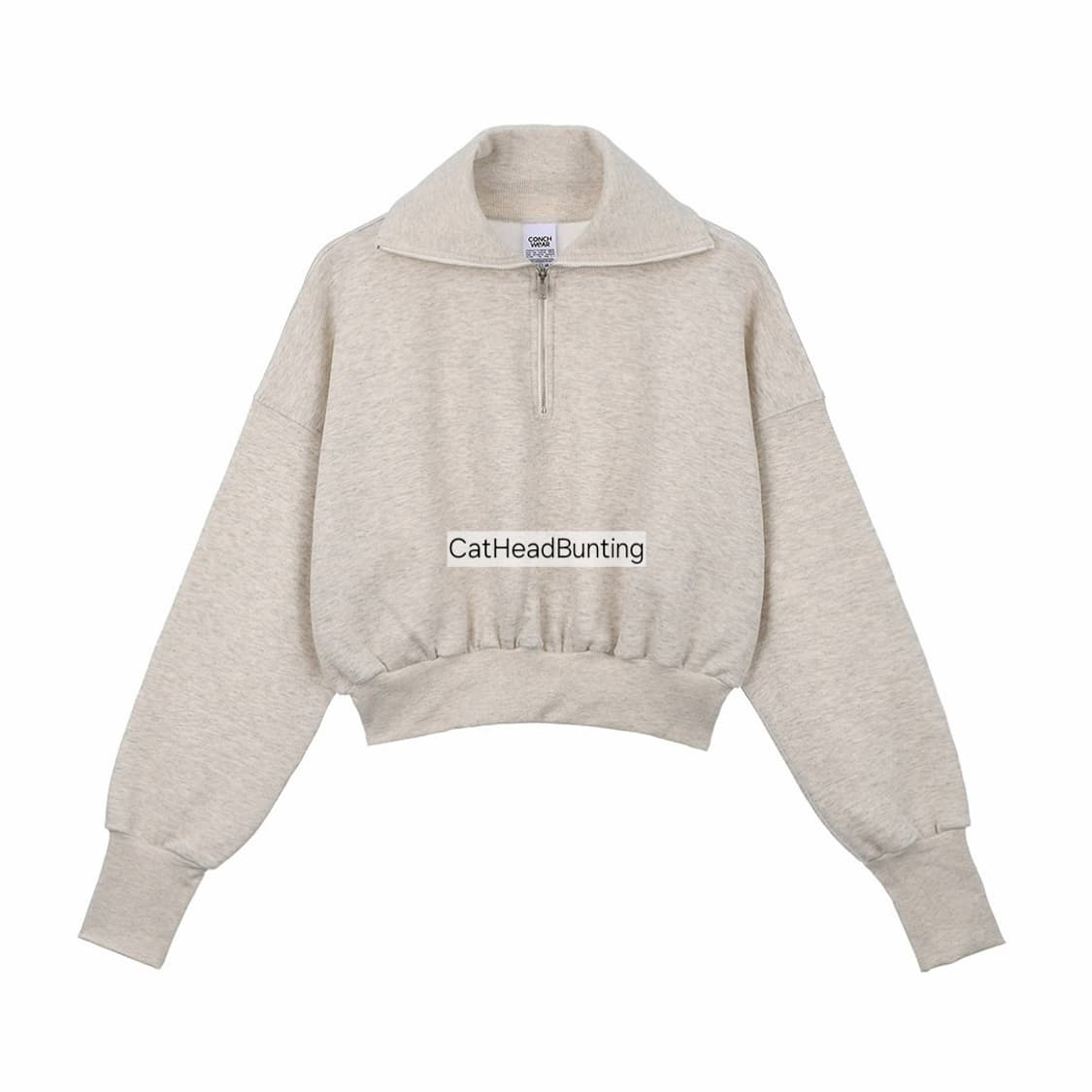 무신사 하프 집업 스웻 셔츠 맨투맨_오트밀 상품이미지6