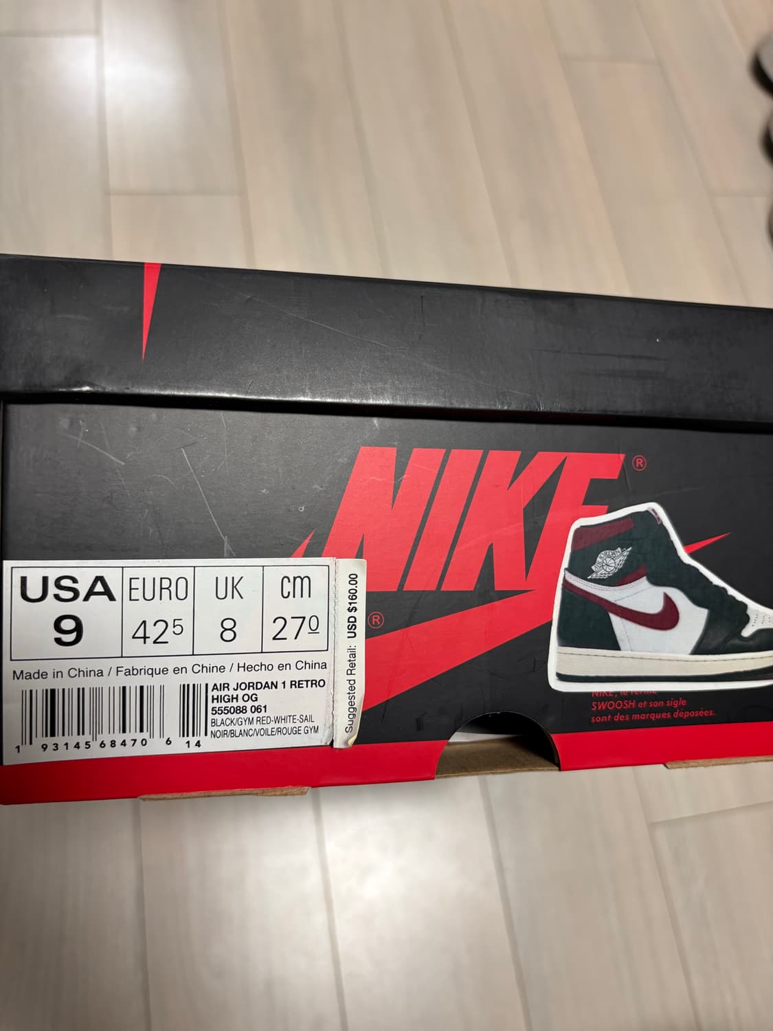 [270]조던1 하이 짐레드 상품이미지9