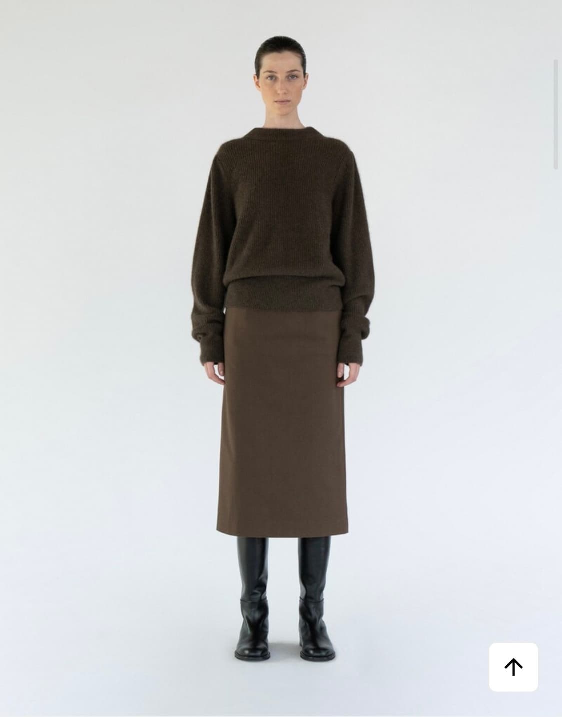 Lfm 엘에프엠 라쿤 볼륨 숄더 니트 상품이미지5