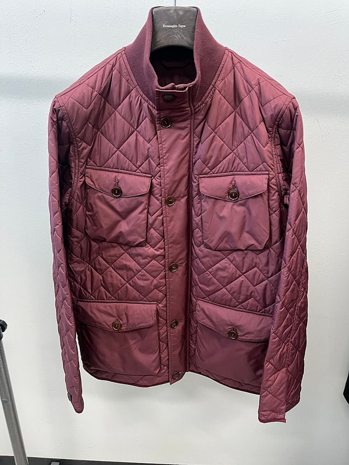 105) 던힐 버건디 누빔자켓  상품이미지2