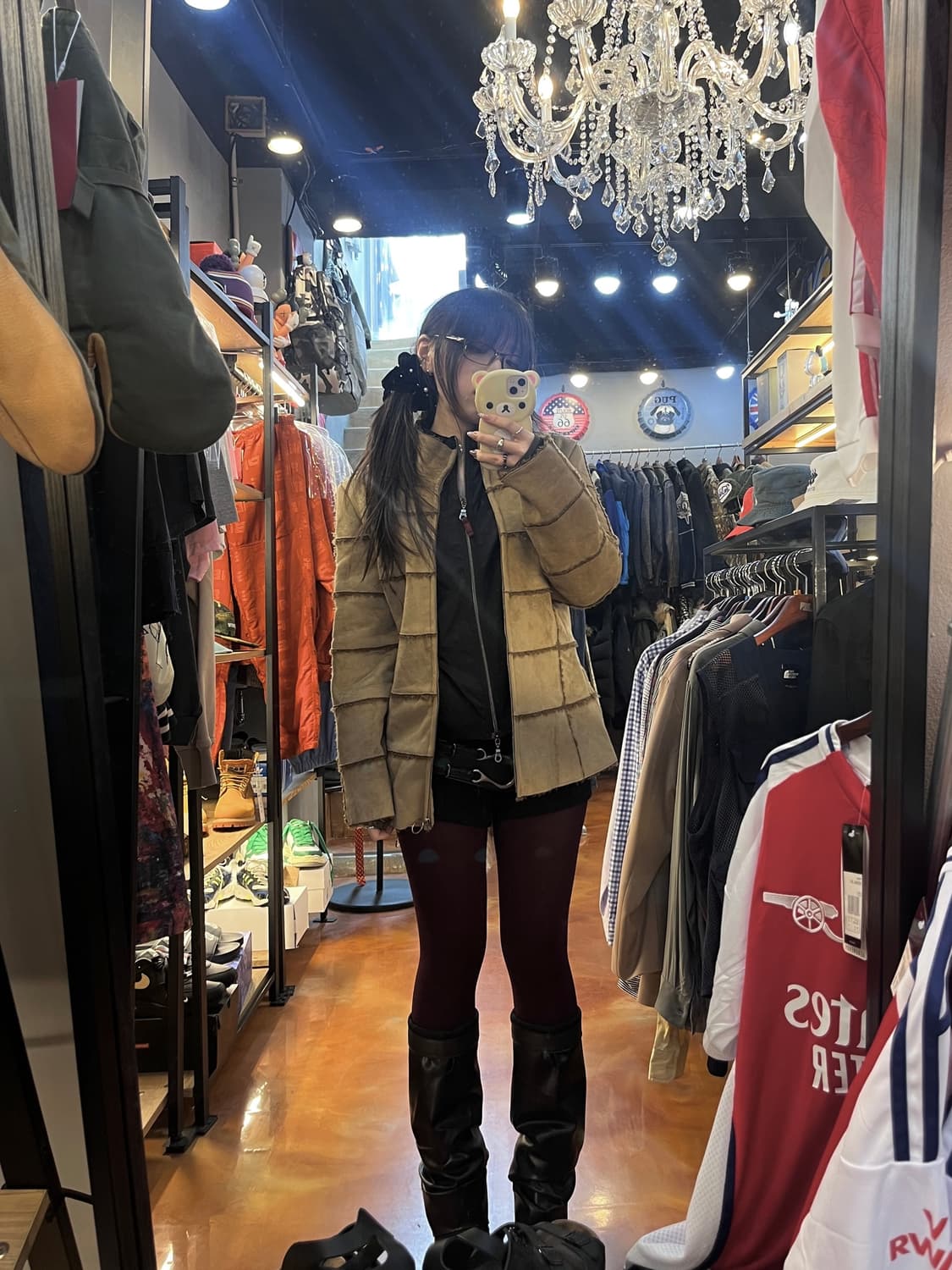 Grid Pattern Jacket (Beige) 상품이미지1