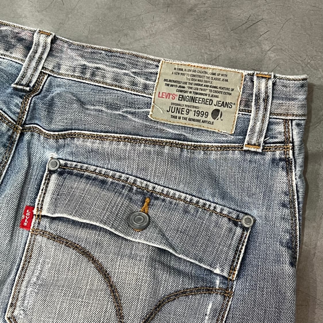  리바이스 엔지니어드진 리페어 데님 팬츠 y14679 상품이미지6