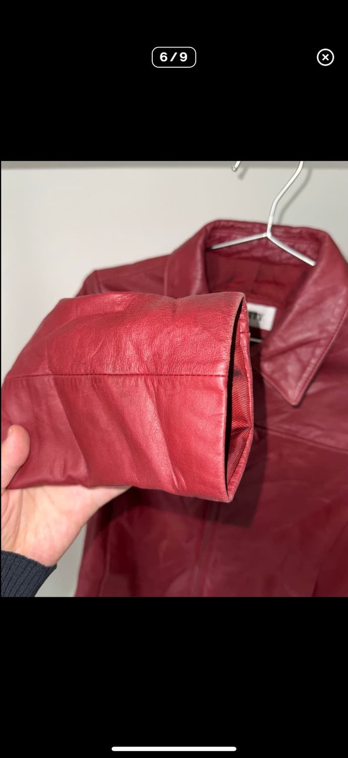빈티지 레드 레더 자켓  상품이미지6