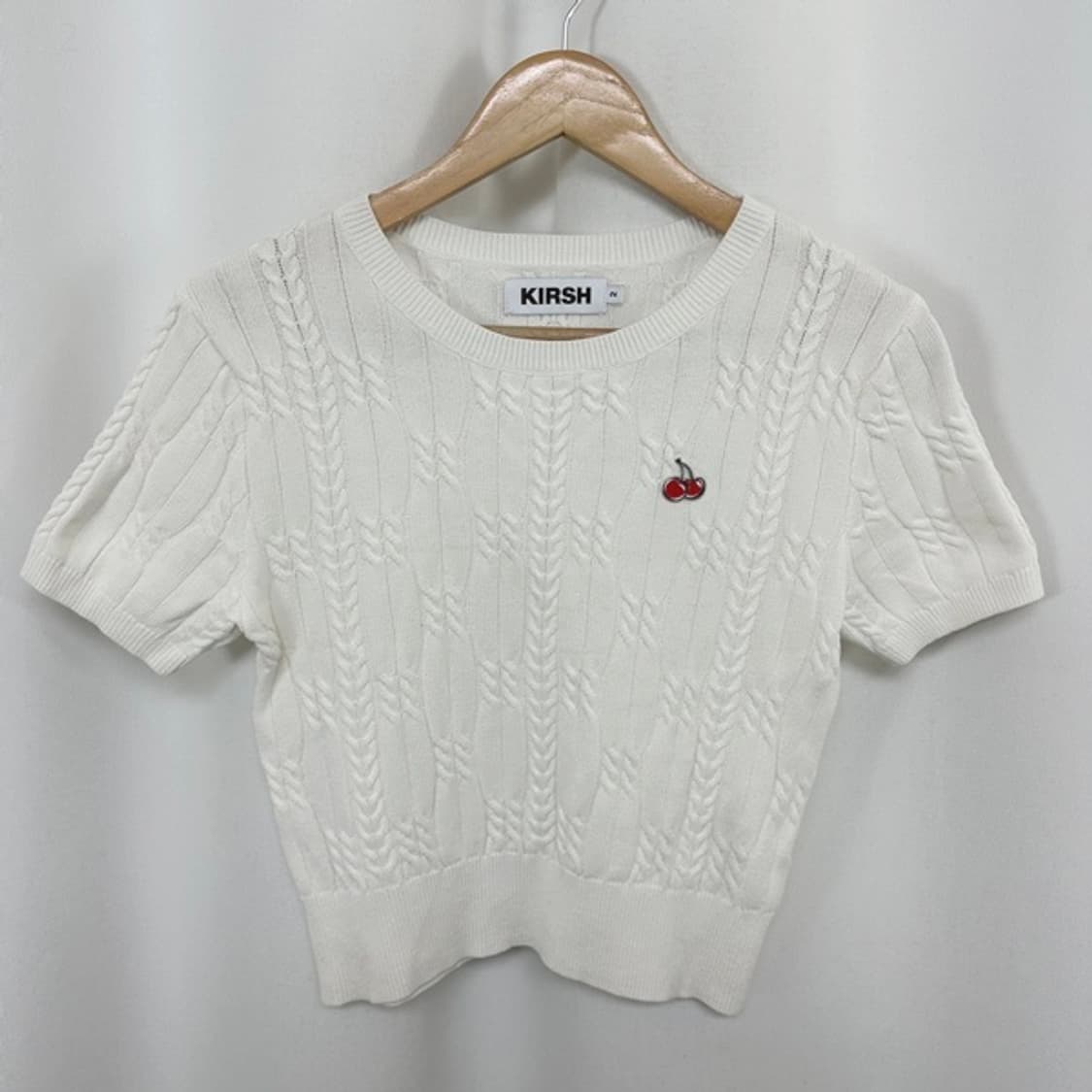 키르시 여자 니트 반팔티 화이트 2 (44-55추천) 상품이미지1