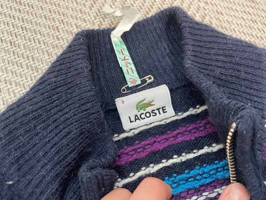 라코스테 멀티컬러 페어아일 니트 집업 J03646 상품이미지3