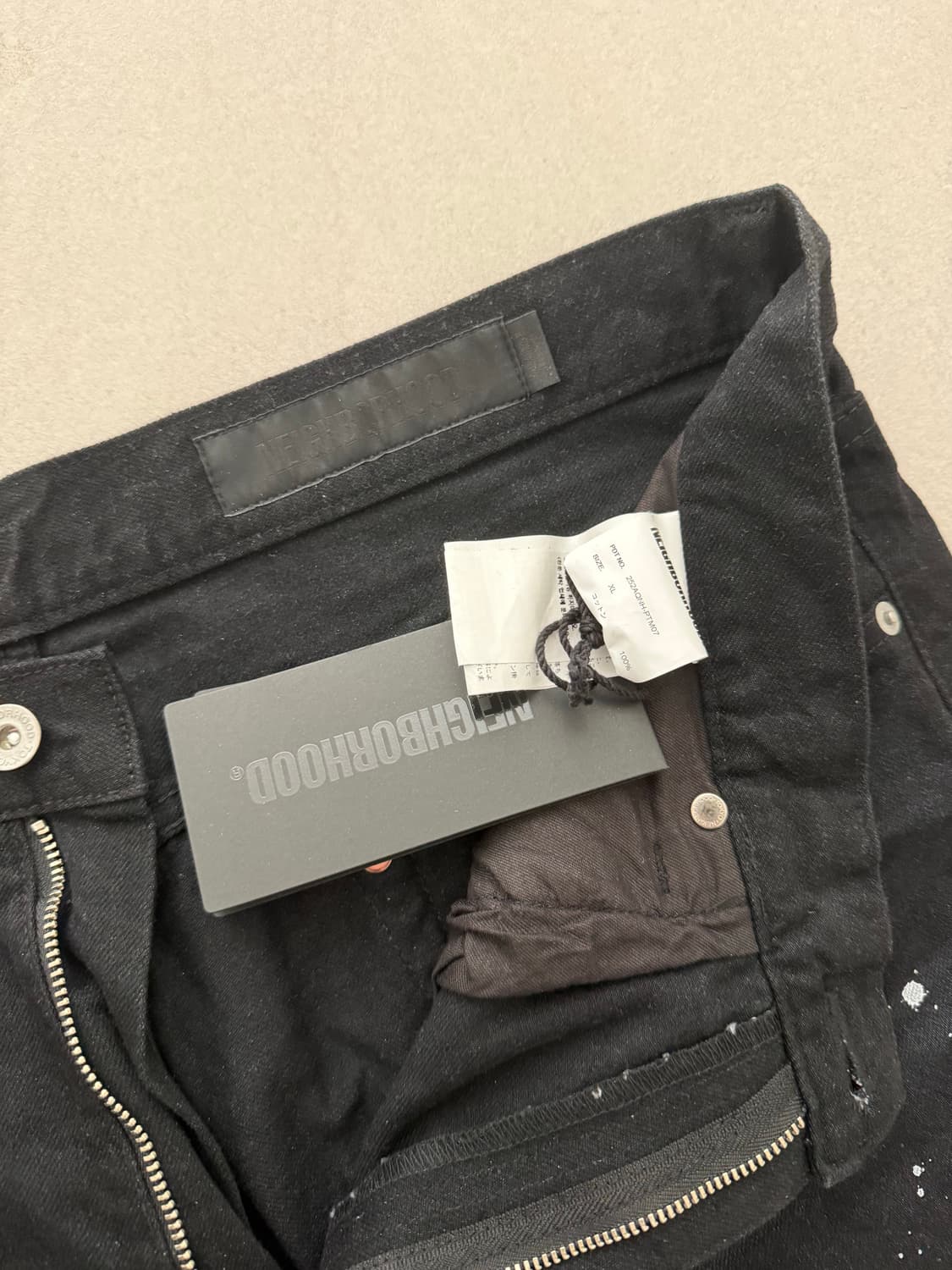 네이버후드 BW 워시드 DP 베이식 팬츠 블랙 xl 상품이미지3