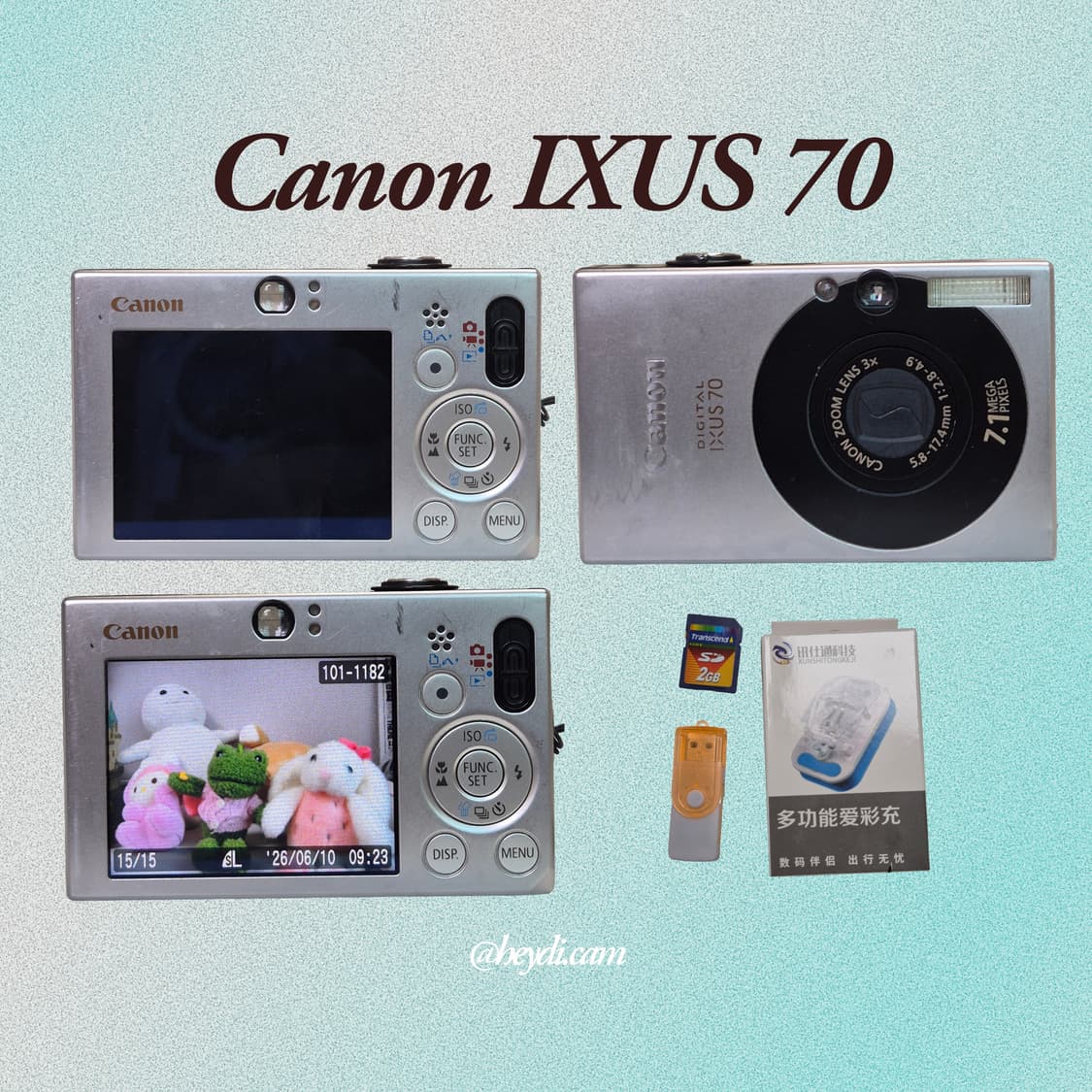 (강민경 아이브 리즈 은채) 캐논 ixus70블랙 상품이미지2