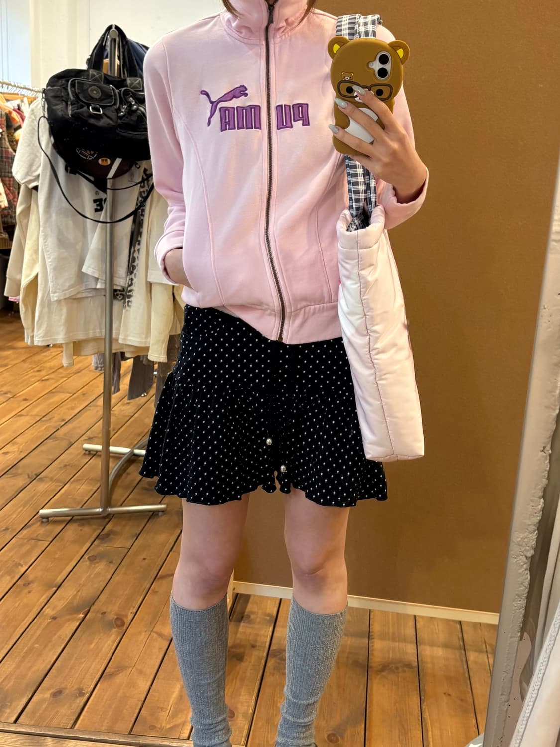 퓨마 핑크 면집업 상품이미지4