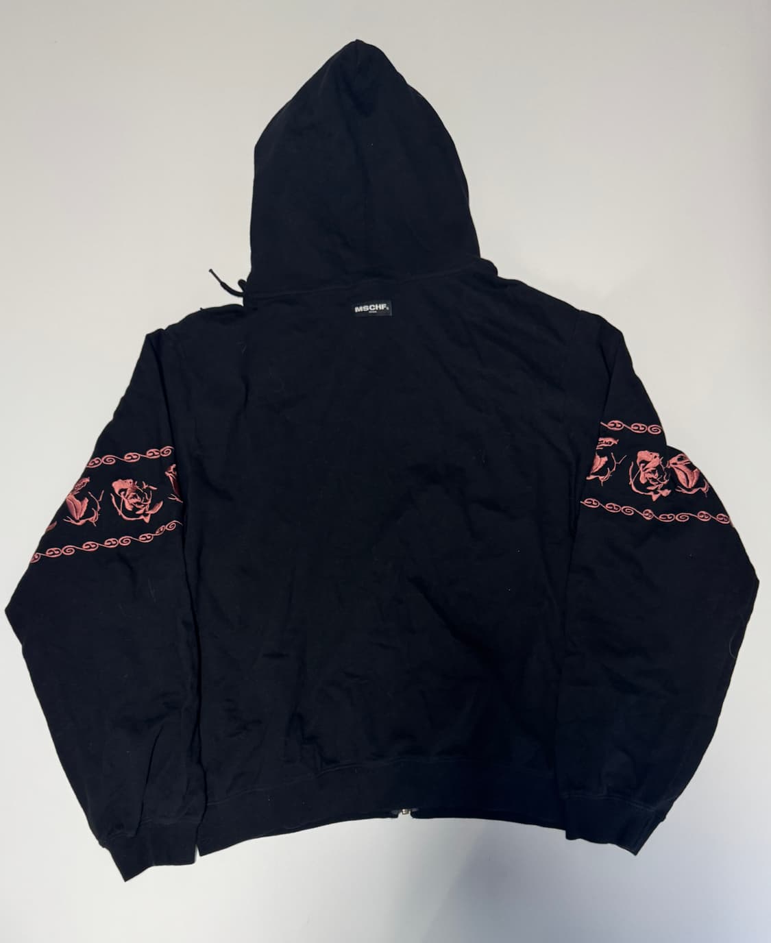 희귀!! 여성 미스치프 로즈 패턴 후드집업 블랙 상품이미지2