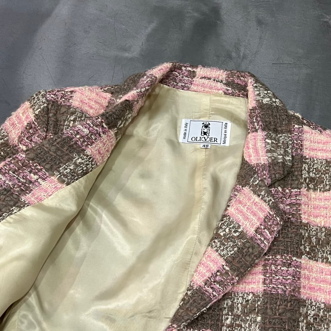  발렌티노 올리버 체크 트위드 자켓 y15793 상품이미지5