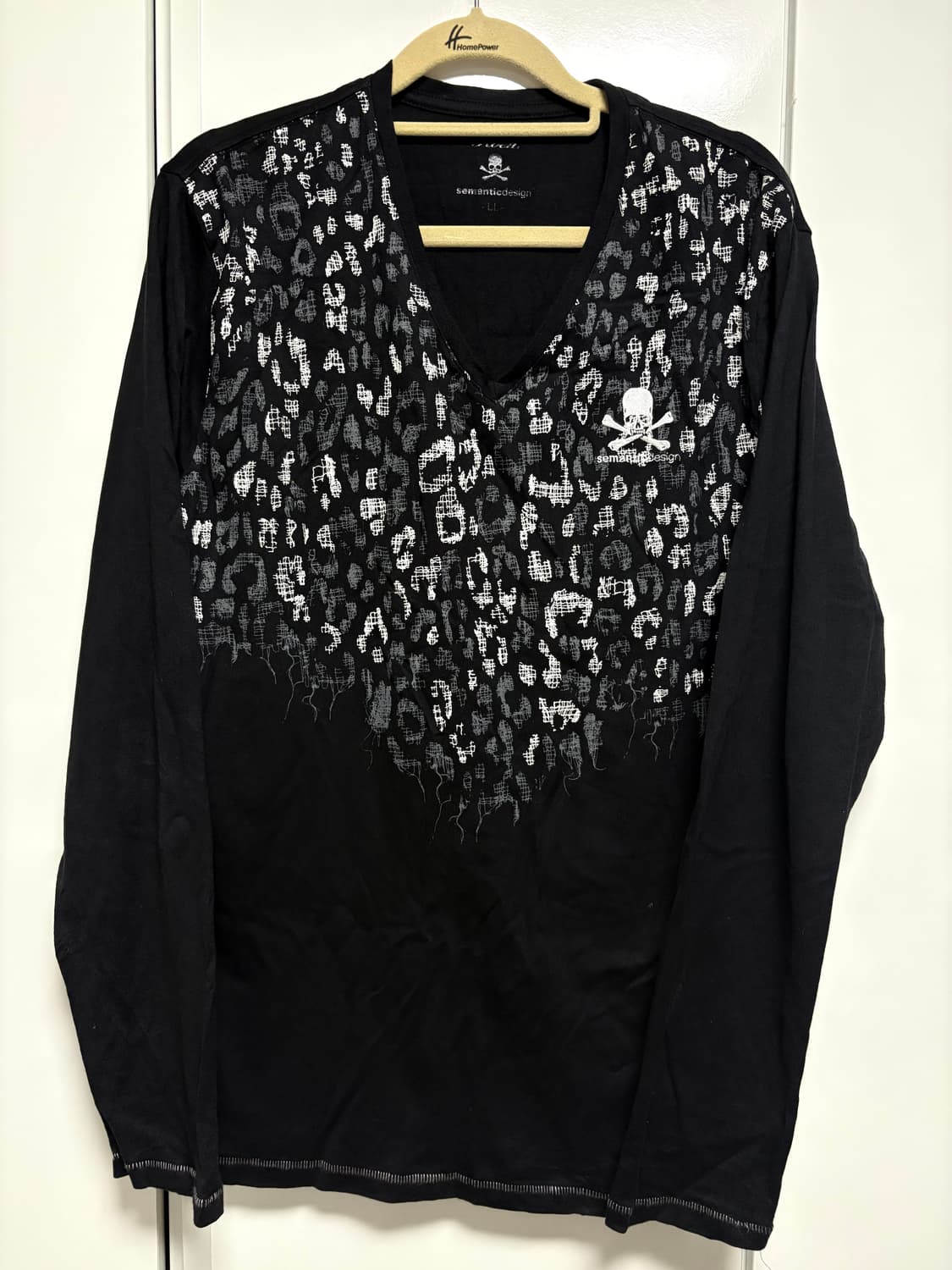 일본빈티지 펑크와투케 스컬롱슬리브 상품이미지1