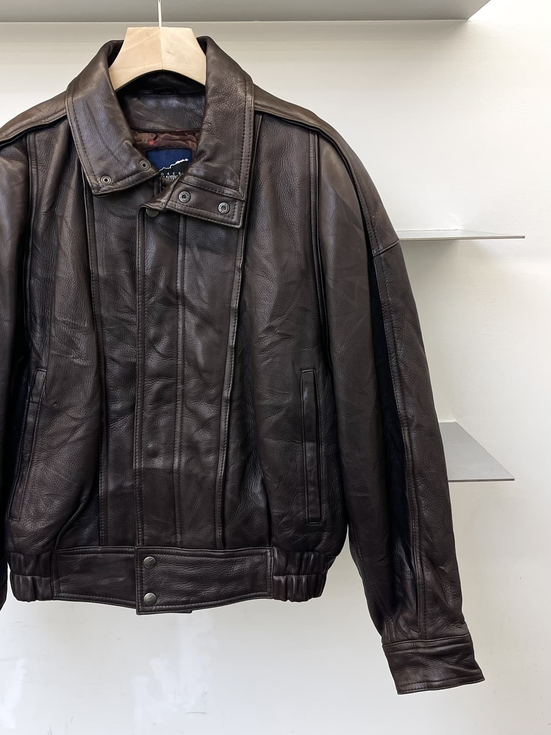 로버트 컴스탁 90s 디어스킨 레더 봄버 자켓 상품이미지4