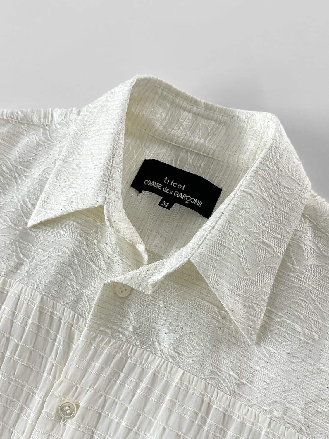 (Deadstock) 2008 트리콧 꼼데 가르송 텍스쳐 셔츠 상품이미지6