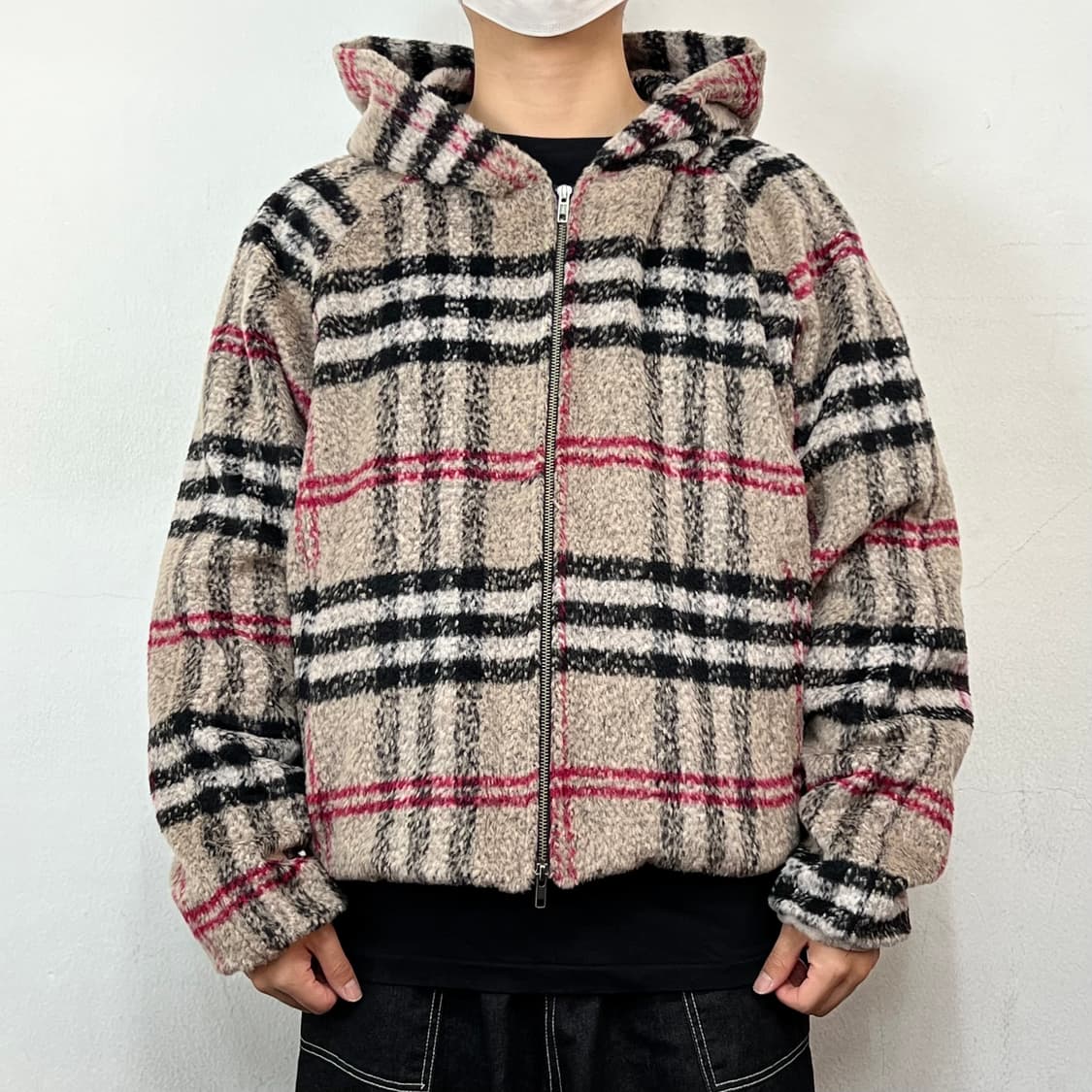 언더마이카 런던 24FW 해리티지 체크 플리스 후드자켓 상품이미지1