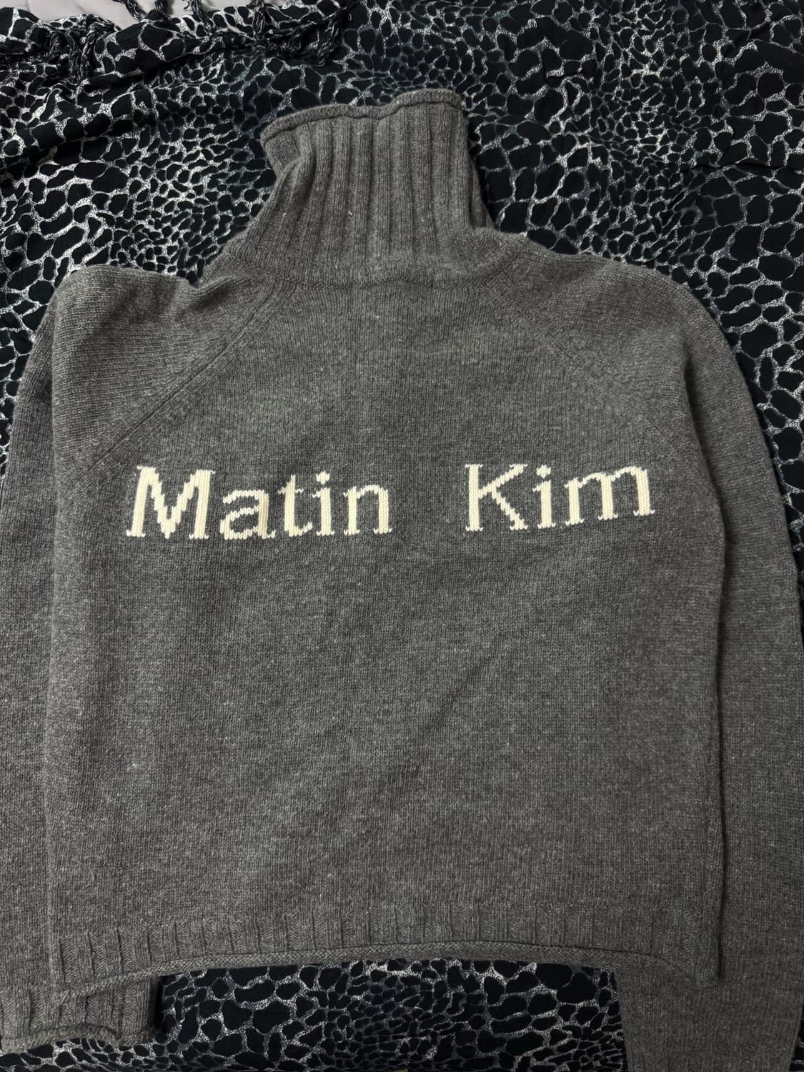 마뗑킴 니트집업 그레이 상품이미지1