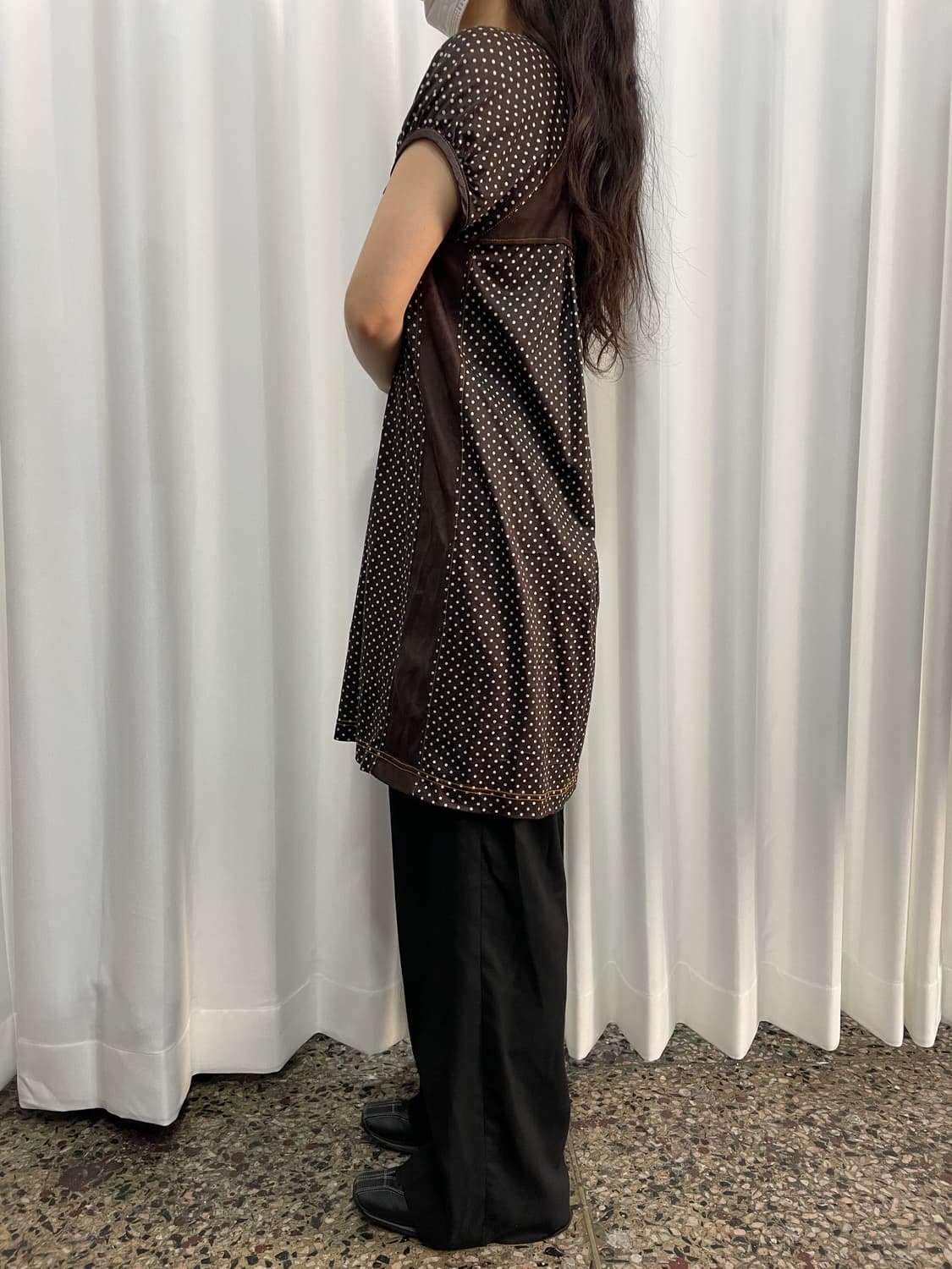 dot design dress  상품이미지4