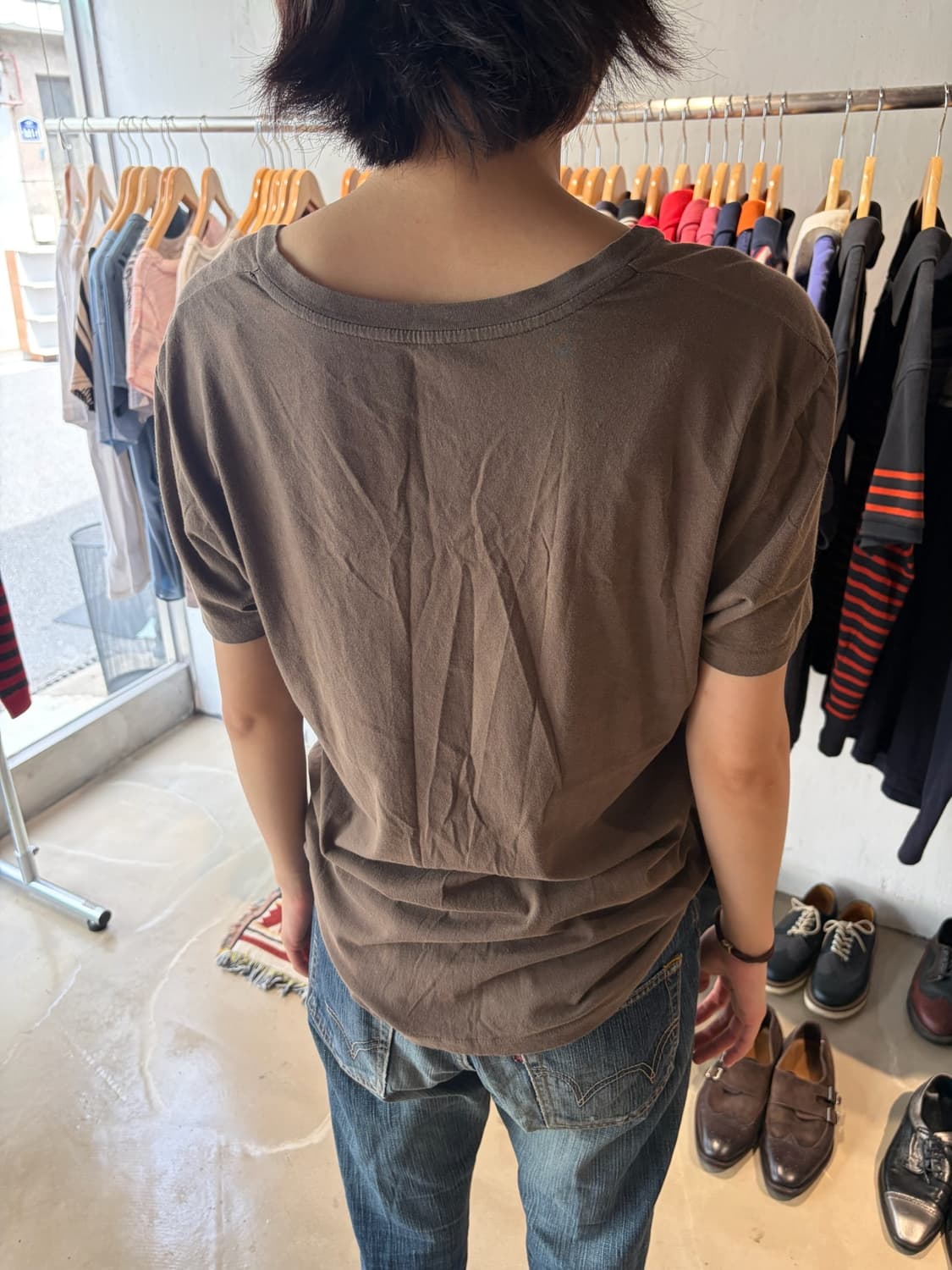 Armani Exchange 브이넥 반팔 티셔츠 S 상품이미지4