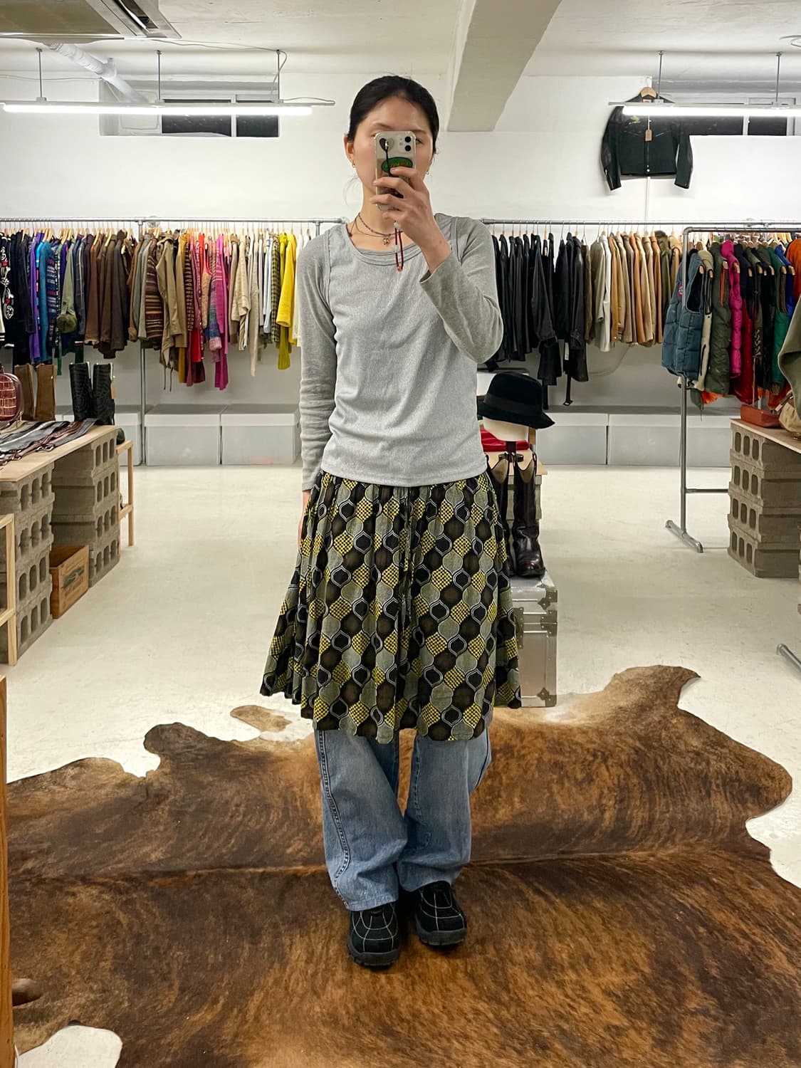 BEAMS BOY skirt 빔즈 보이 미디스커트 상품이미지1