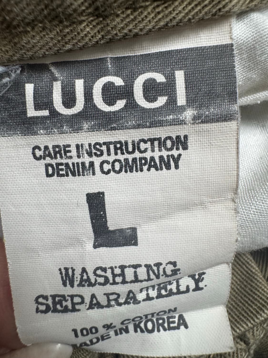 LUCCI 베이지 면바지 L사이즈 상품이미지7