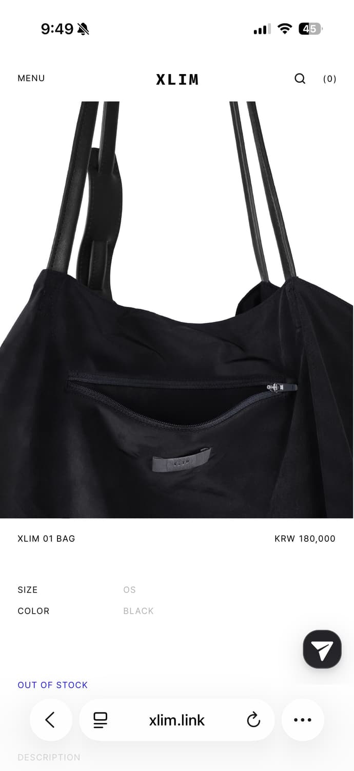 XLIM 01 BAG BLACK 상품이미지7